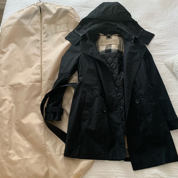 Burberry Detachable Hood Trench Coat